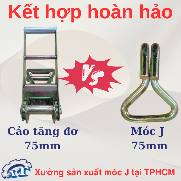 Cảo tăng đơ 75mm và phụ kiện Móc J đi kèm. Cảo tăng đơ 75mm và phụ kiện Móc J đi kèm.