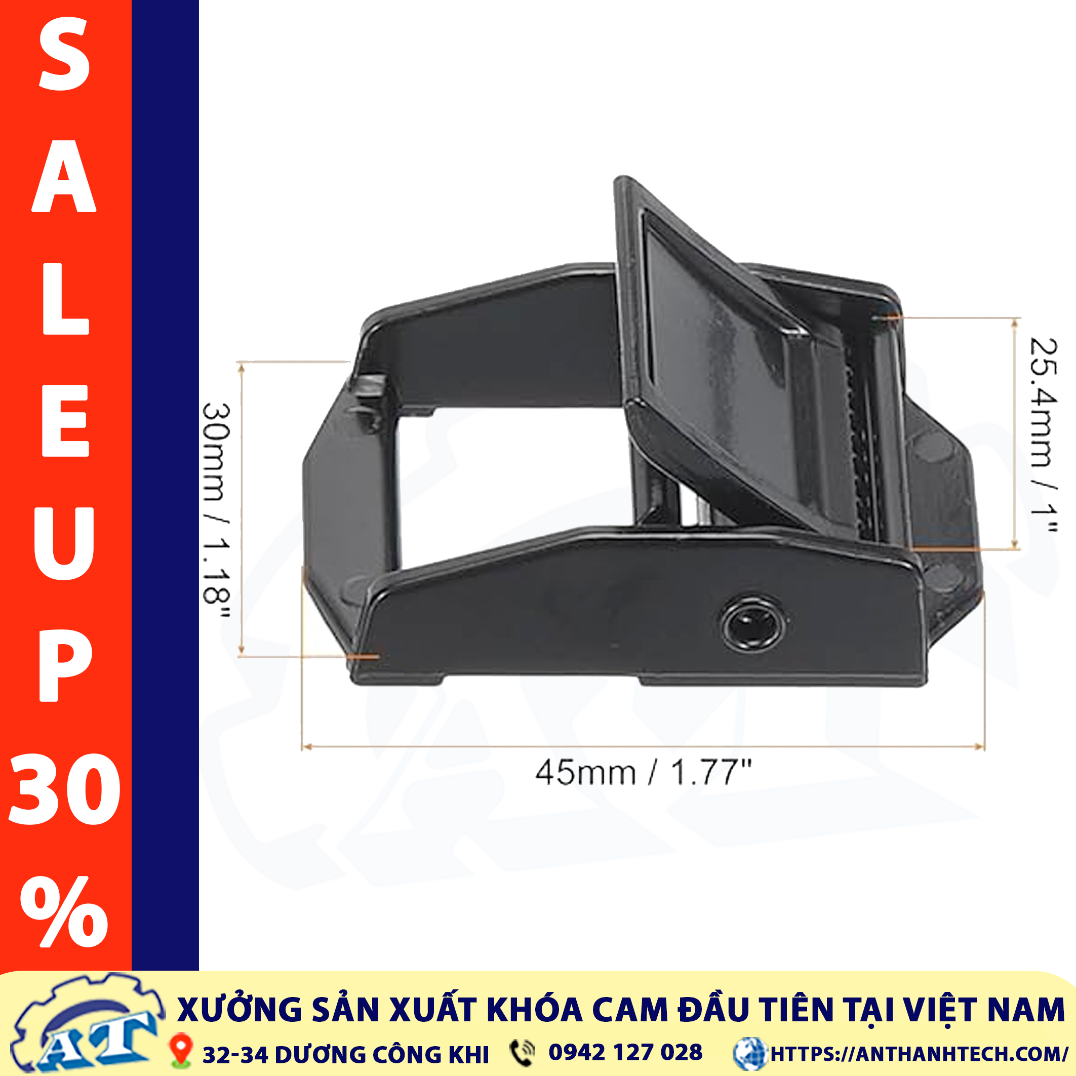 Khóa cam đen 25mm Khóa cam đen 25mm