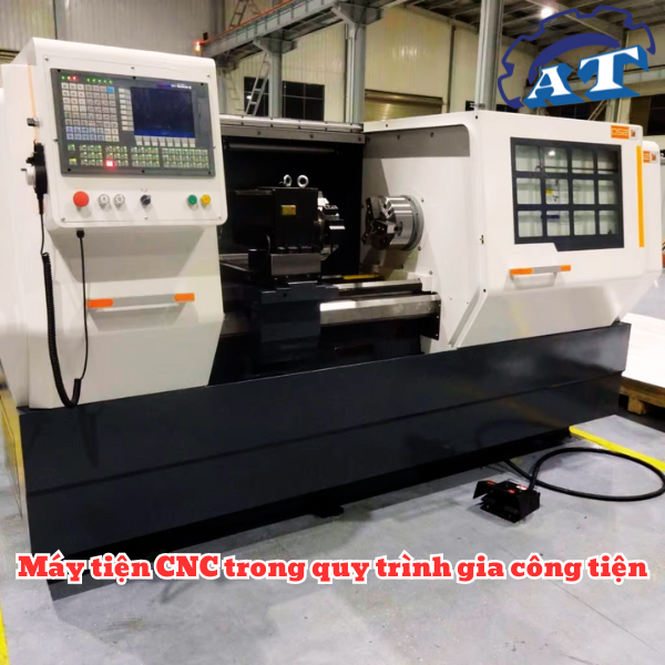 Máy tiện CNC trong quy trình gia công tiện tại An Thành Tech. Máy tiện CNC trong quy trình gia công tiện tại An Thành Tech.