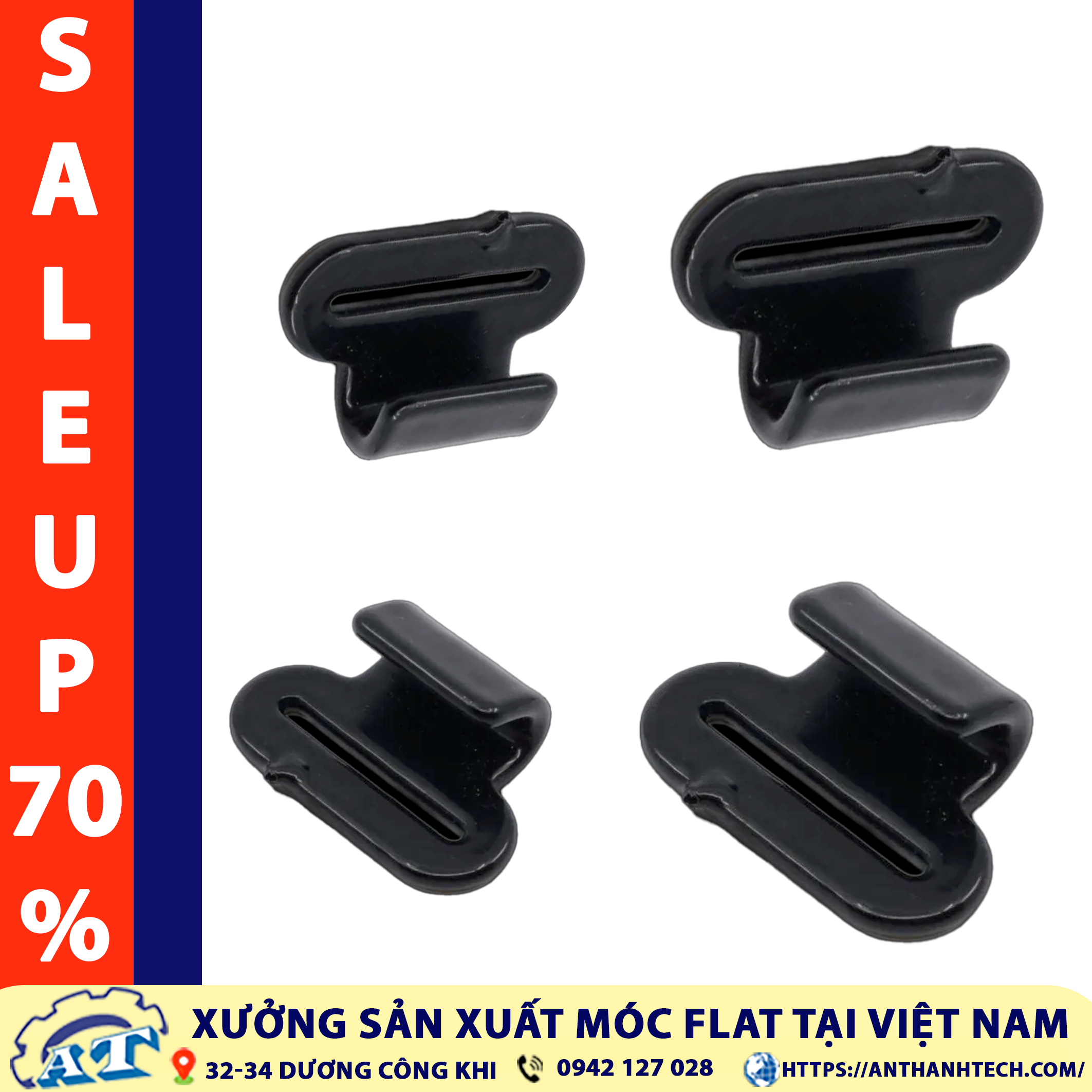 Móc Flat 25mm Bọc Nhựa Cao Cấp. Móc Flat 25mm Bọc Nhựa Cao Cấp.