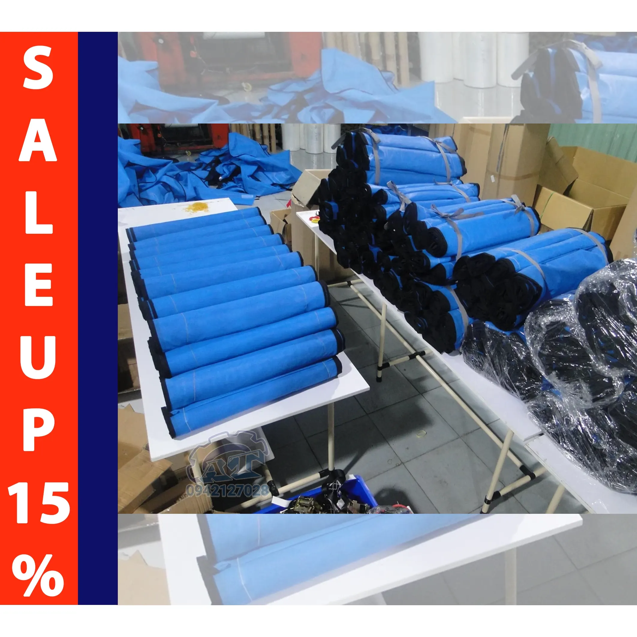 nhà máy may lưới quấn bảo vệ hàng hóa pallet