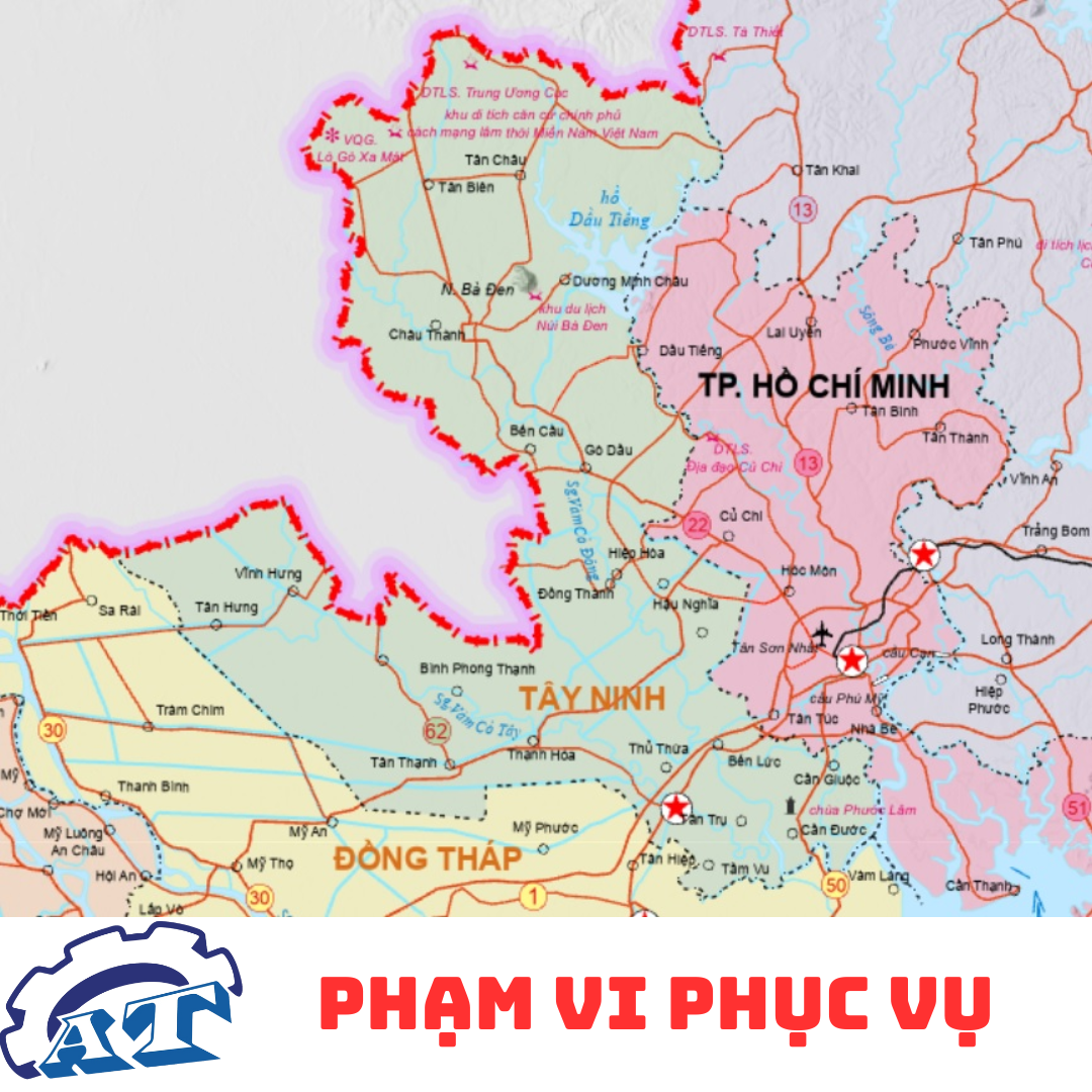 Phạm vi phục vụ sơn tĩnh điện Tây Ninh Phạm vi phục vụ sơn tĩnh điện Tây Ninh