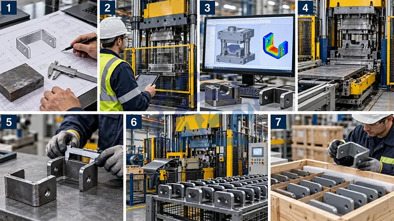 Quy trình gia công dập thép tấm dày tại xưởng an thành
