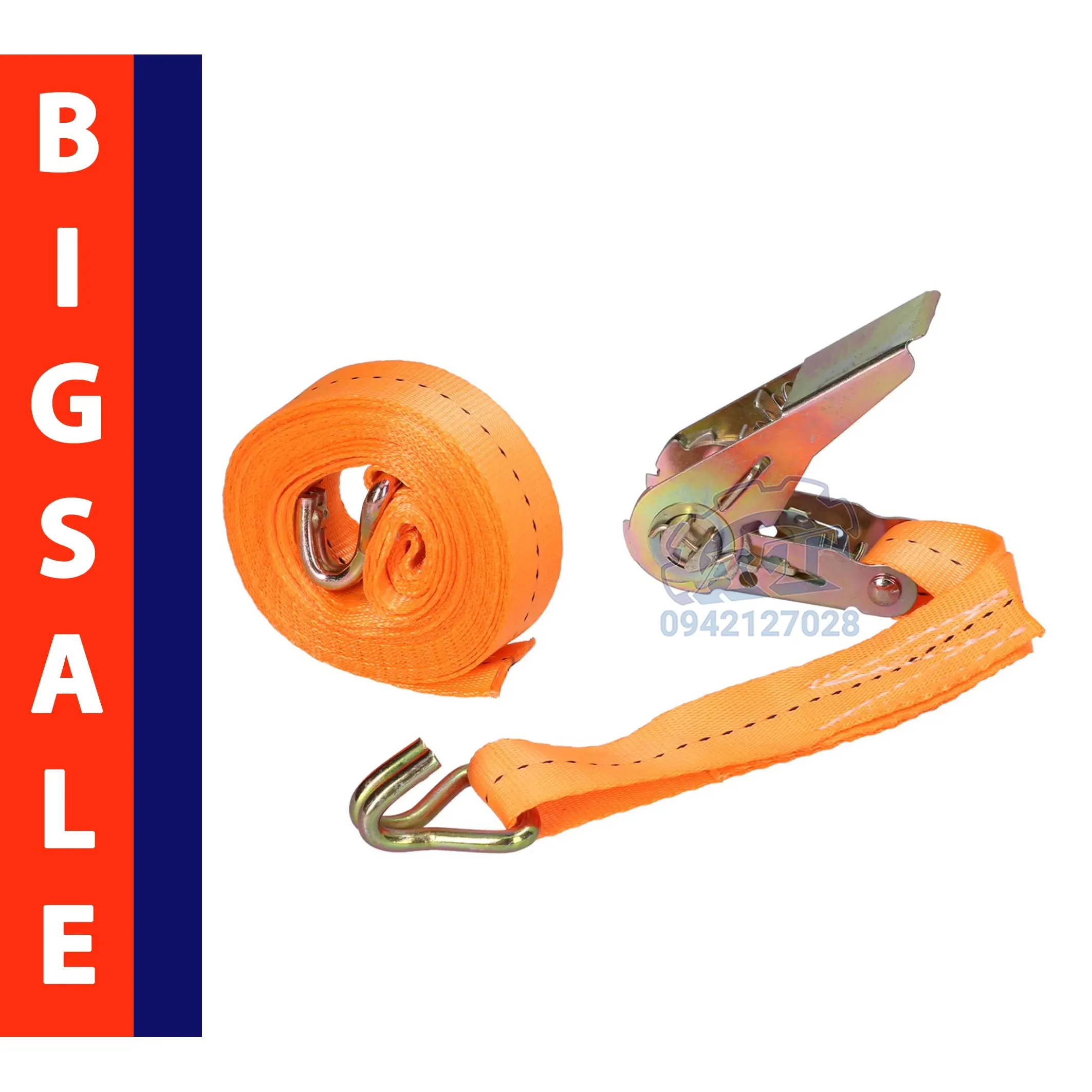 heavy-duty steel ratchet buckle, zinc plated finish, OEM manufactured by An Thanh Tech