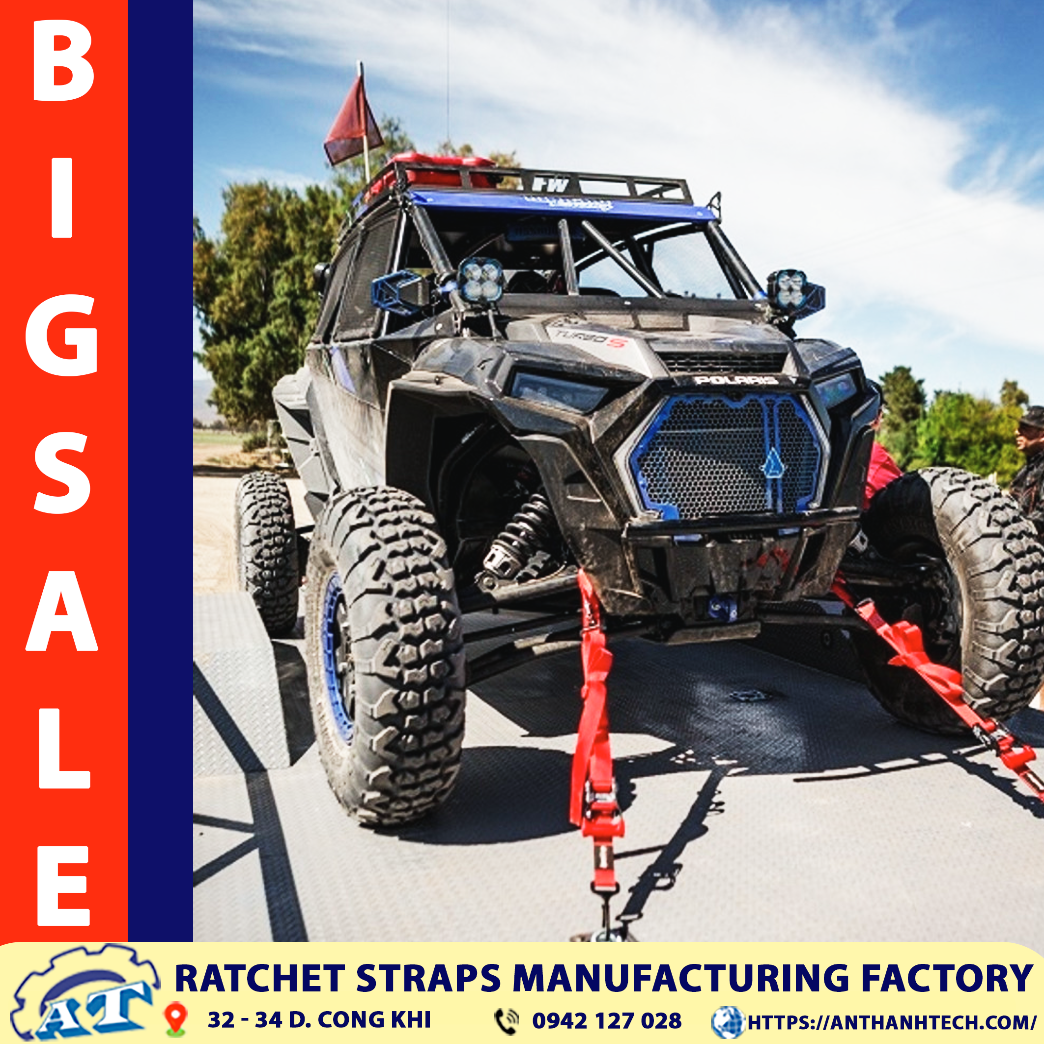 1.5 inch ratchet tie down straps in action. 1.5 inch ratchet tie down straps in action.