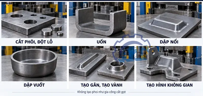 Gia công dập thép tấm dày