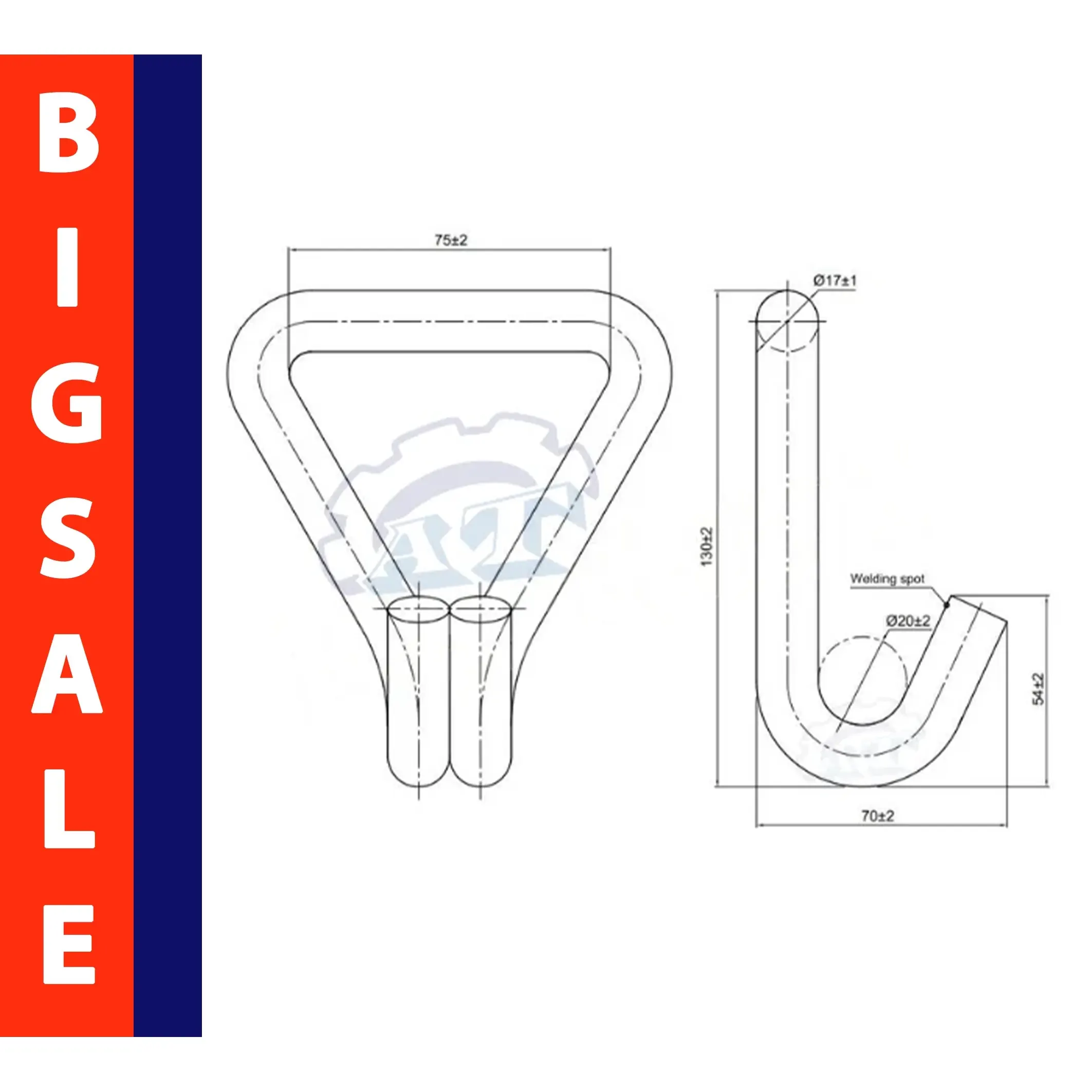 Thông số kỹ thuật kích thước móc J