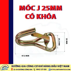 Móc J 25mm Có Chốt Khóa