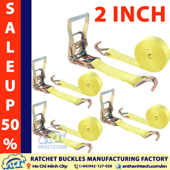 2 Inch Ratchet Tie Down Straps - 5 Ton Capacity | An Thanh