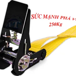 Dây Chằng Hàng Tăng Đơ Cảo Đen 25mm