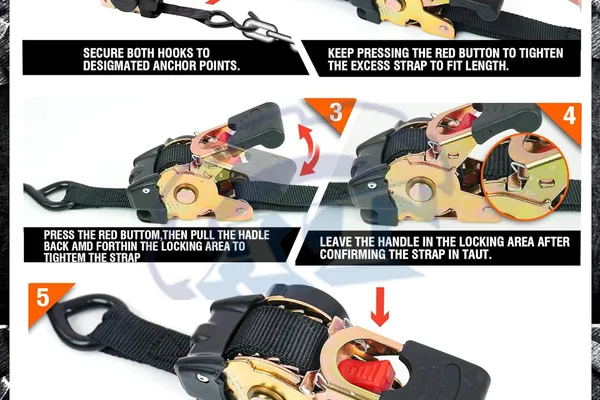 Dây chằng hàng tăng đơ tự rút 25mm màu đen