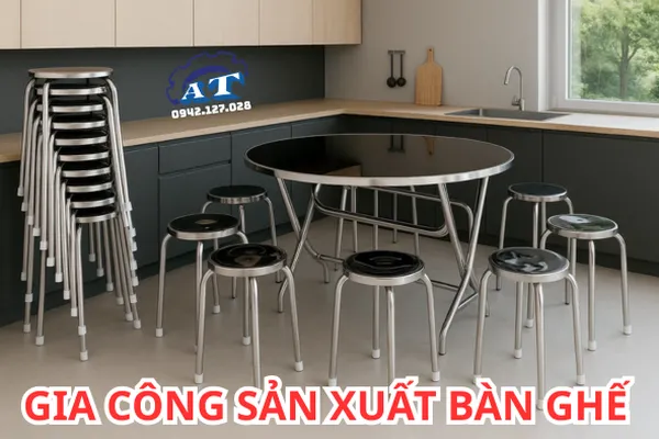 Xưởng Gia Công Sản Xuất Bàn Ghế Inox Theo Yêu Cầu Tại TPHCM.