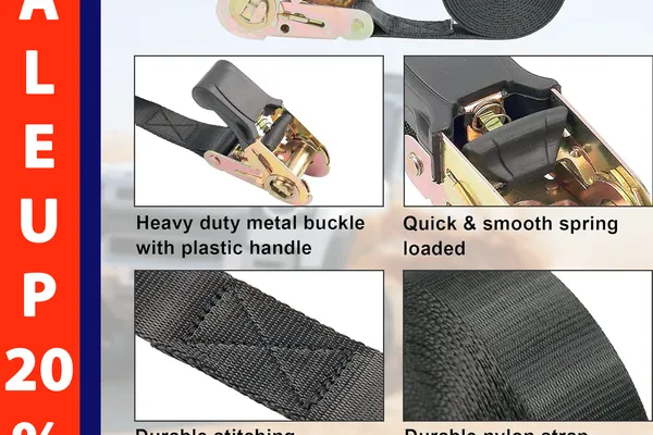 1" Ratchet Buckle with Black Rubber Handle | An Thanh