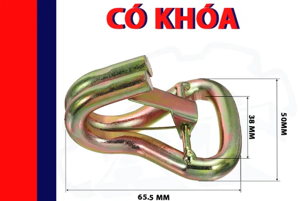 Móc J 38mm Có Chốt Khóa