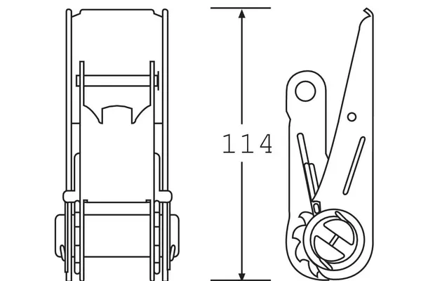 Củ Tăng Đơ 25mm Màu Đen