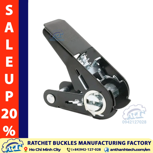 1 Inch Black Metal Ratchet Buckle | An Thanh