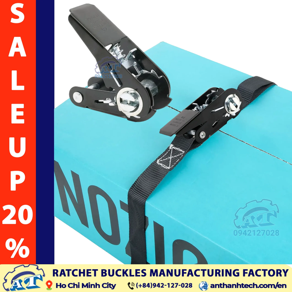 1 Inch Black Metal Ratchet Buckle | An Thanh