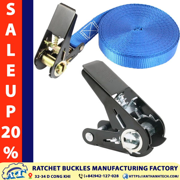 1 Inch Black Metal Ratchet Buckle | An Thanh