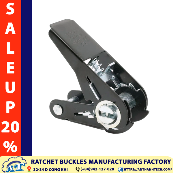 1 Inch Black Metal Ratchet Buckle | An Thanh