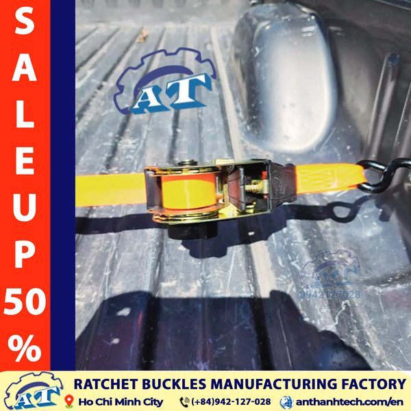 Durable 1 Inch Ratchet Tie Down Straps for Versatile Cargo Control