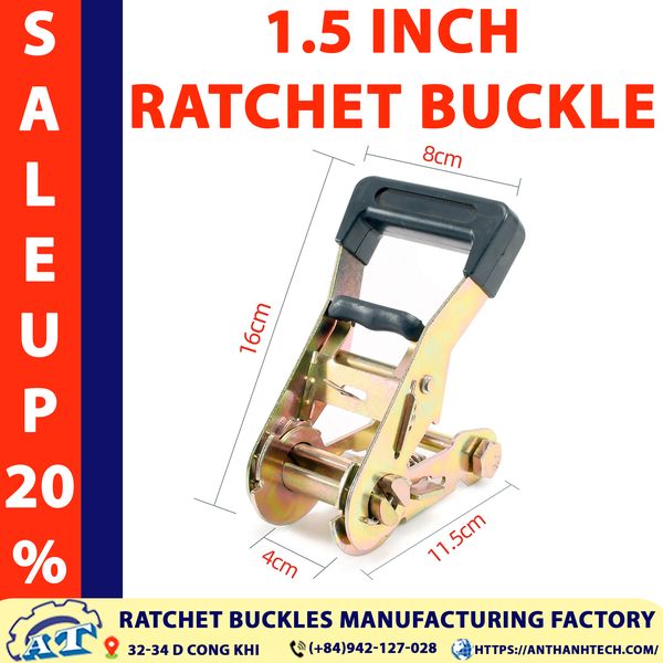 1.5 Inch Rubber Handle Ratchet Buckle | An Thanh
