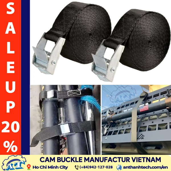 Heavy Duty 2 Inch Cam Buckle for Tie-Down Straps