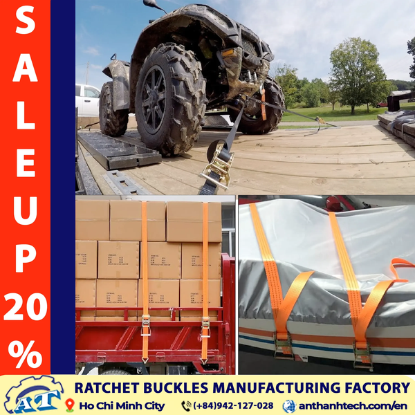 Heavy Duty 2 Inch Ratchet Buckle - 11,023 lbs Breaking Strength