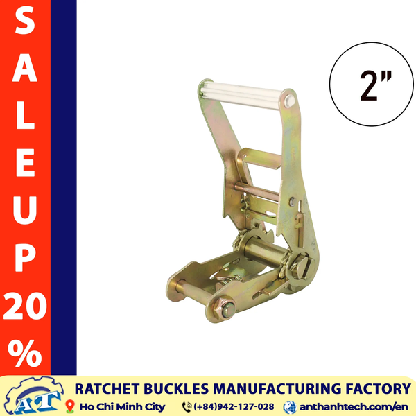 Heavy Duty 2 Inch Ratchet Buckle - 11,023 lbs Breaking Strength