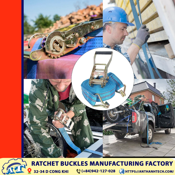 2 Inch Ratchet Tie Down Straps - 3 Ton Capacity | An Thanh