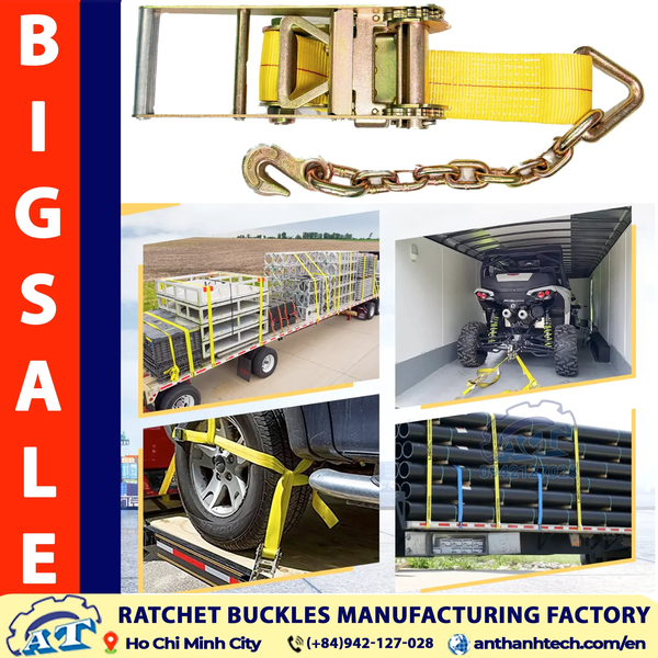 Premium 3-Inch Ratchet Tie Down Straps for Global B2B Cargo Control