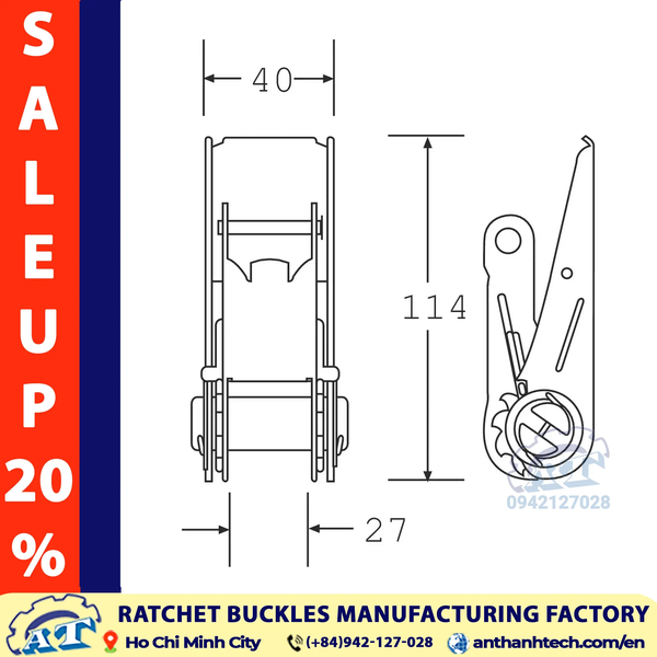 1 Inch Ratchet Buckle | An Thanh