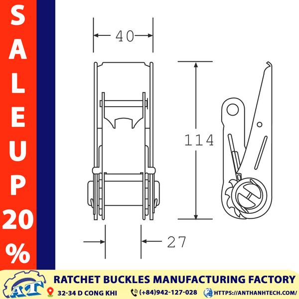 1 Inch Ratchet Buckle | An Thanh
