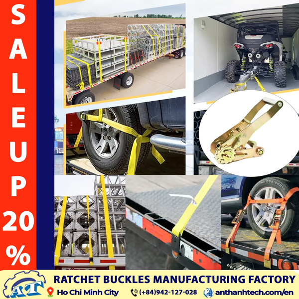 Heavy Duty 2 Inch Ratchet Buckle - 11,023 lbs Breaking Strength