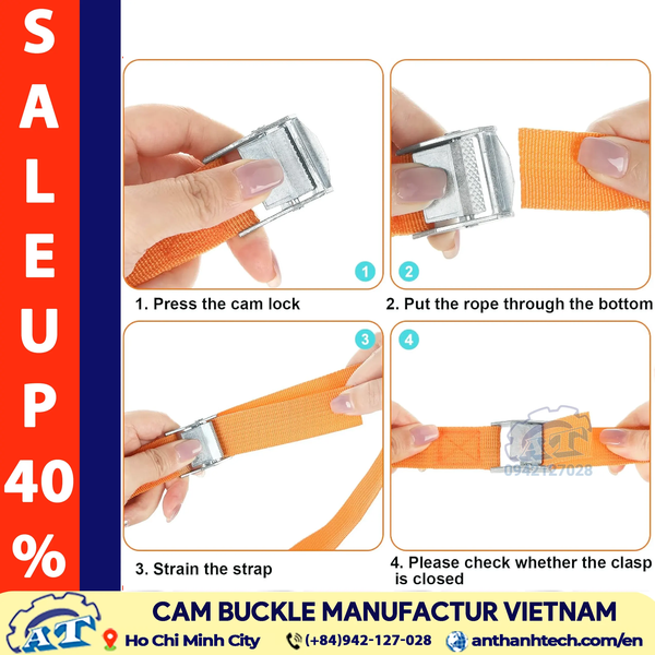 1 Inch (25mm) Cam Buckle 551 lbs Lashing Capacity | Factory AnThanTech