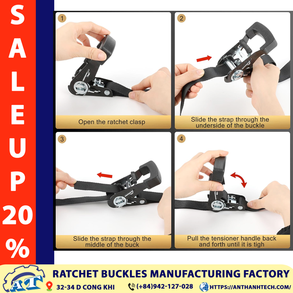 1.5 Inch Rubber Handle Ratchet Buckle | An Thanh
