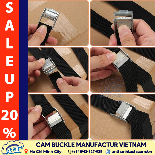 Heavy Duty 2 Inch Cam Buckle for Tie-Down Straps