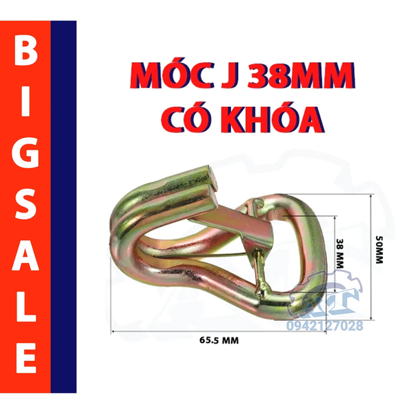 Móc J 38mm Có Chốt Khóa