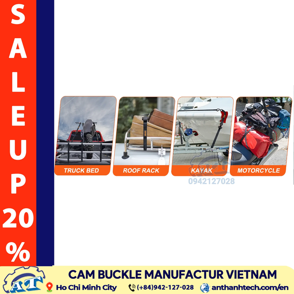 Heavy Duty 2 Inch Cam Buckle for Tie-Down Straps