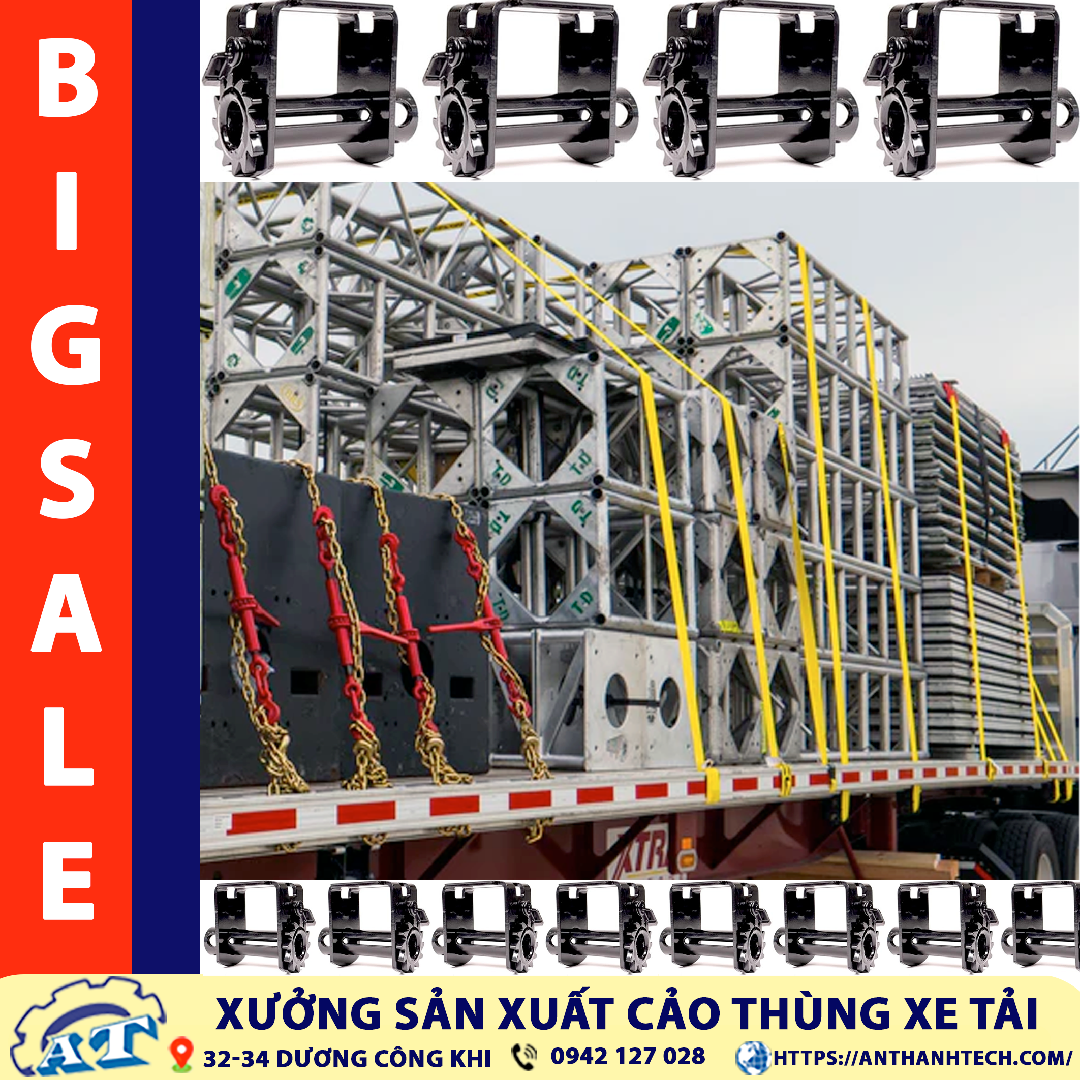 Ứng dụng cảo thùng xe tải 75mm Ứng dụng cảo thùng xe tải 75mm