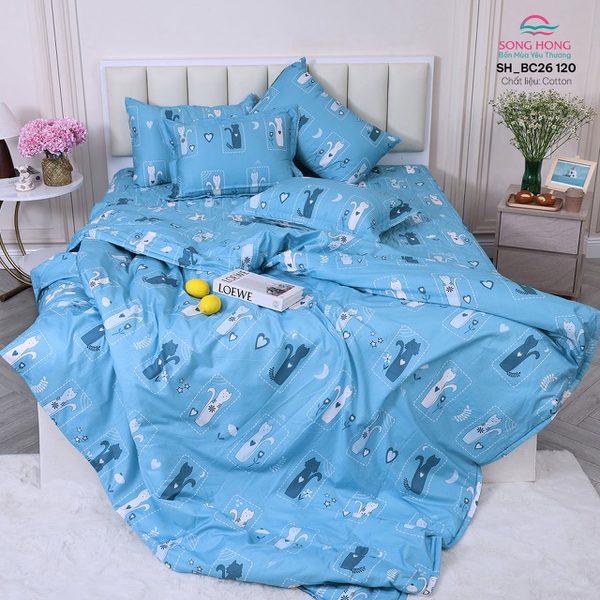 Bộ chăn ga gối Sông Hồng BC26 120