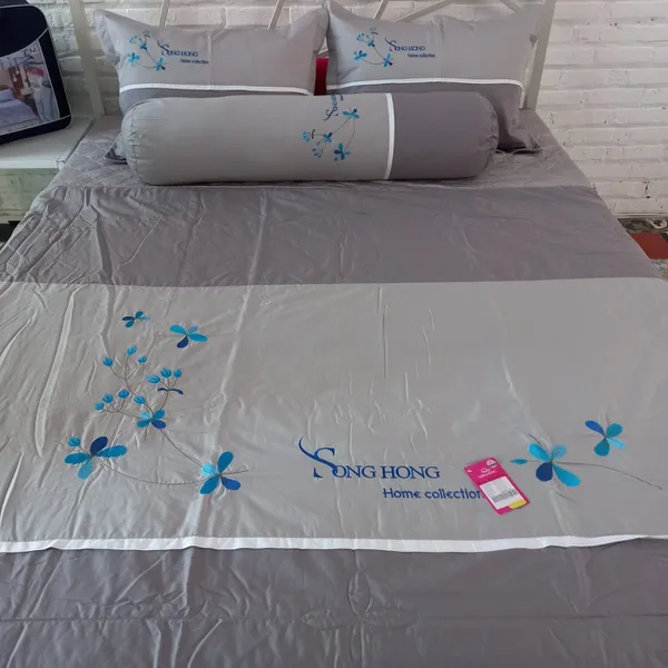 Bộ chăn ga gối cao cấp Sông Hồng H17 052