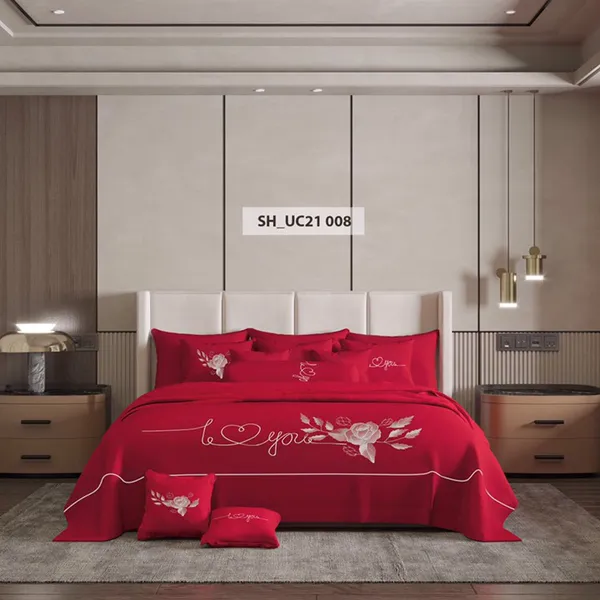 Bộ chăn ga gối cao cấp Sông Hồng UC21008