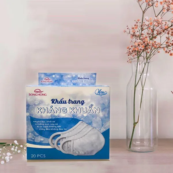 Khẩu trang vải kháng khuẩn 2 lớp Sông Hồng
