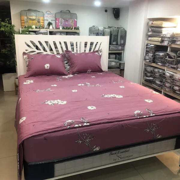 Bộ Chăn Ga Gối Sông Hồng chất cotton