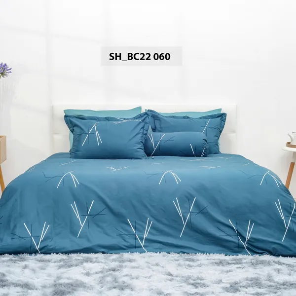 Bộ Chăn Ga Gối Sông Hồng chất cotton dòng basic
