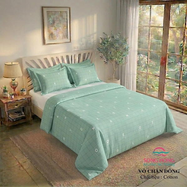 Vỏ chăn đông Sông Hồng chất cotton