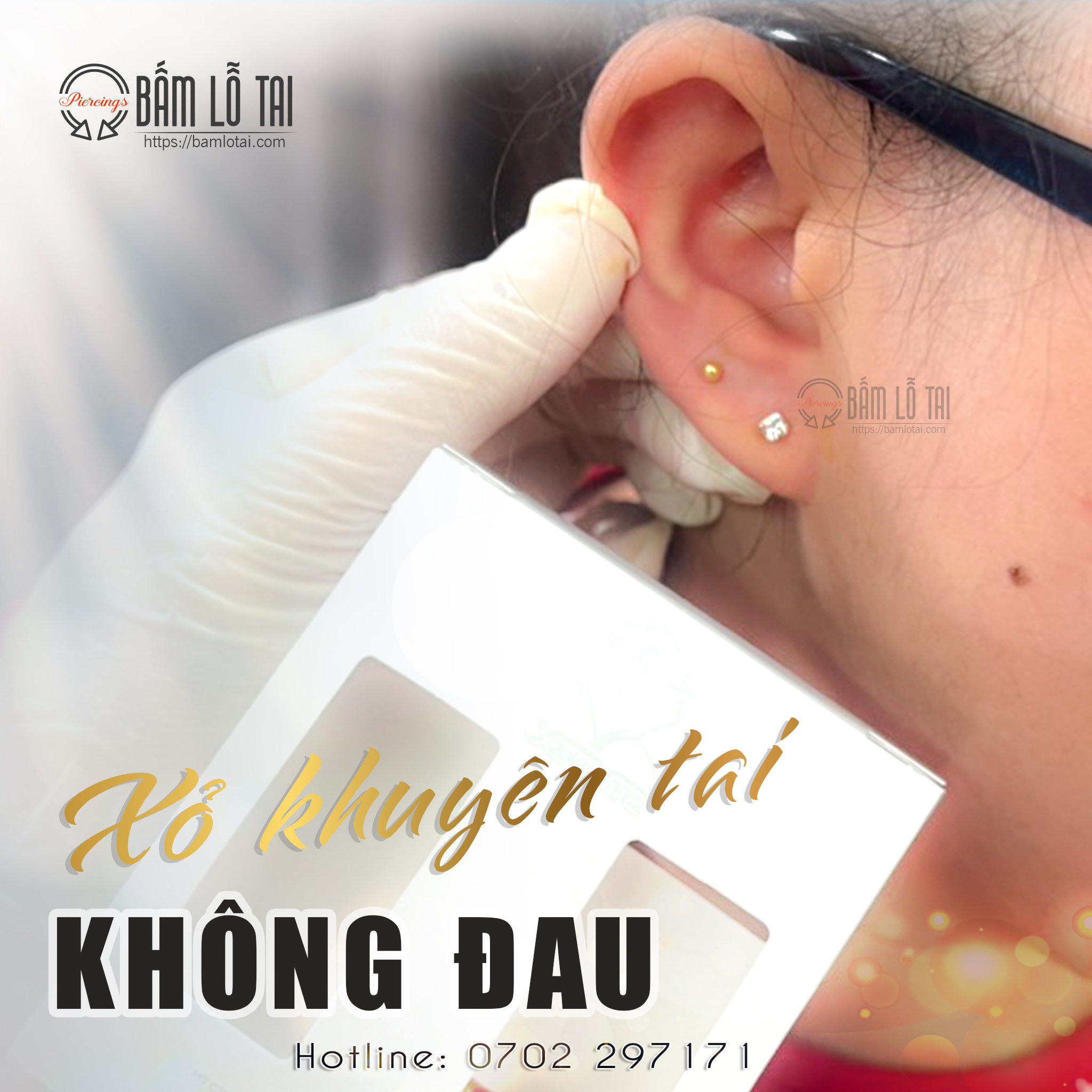 Bấm lỗ tai không đau