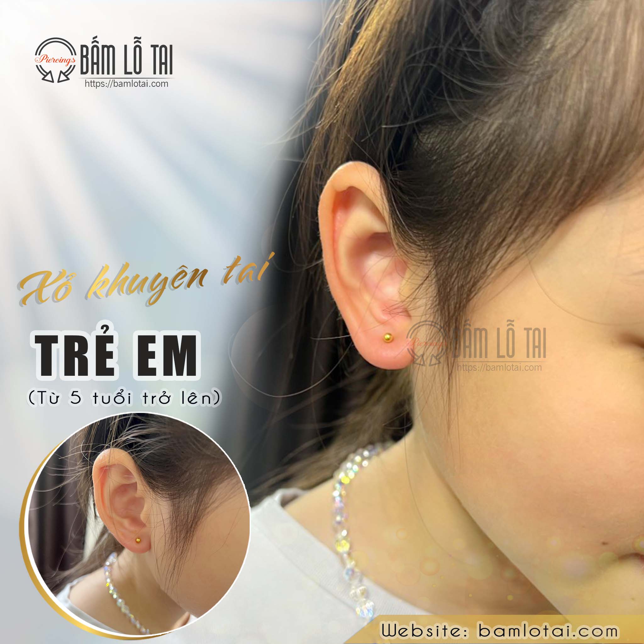 xỏ khuyên trẻ em