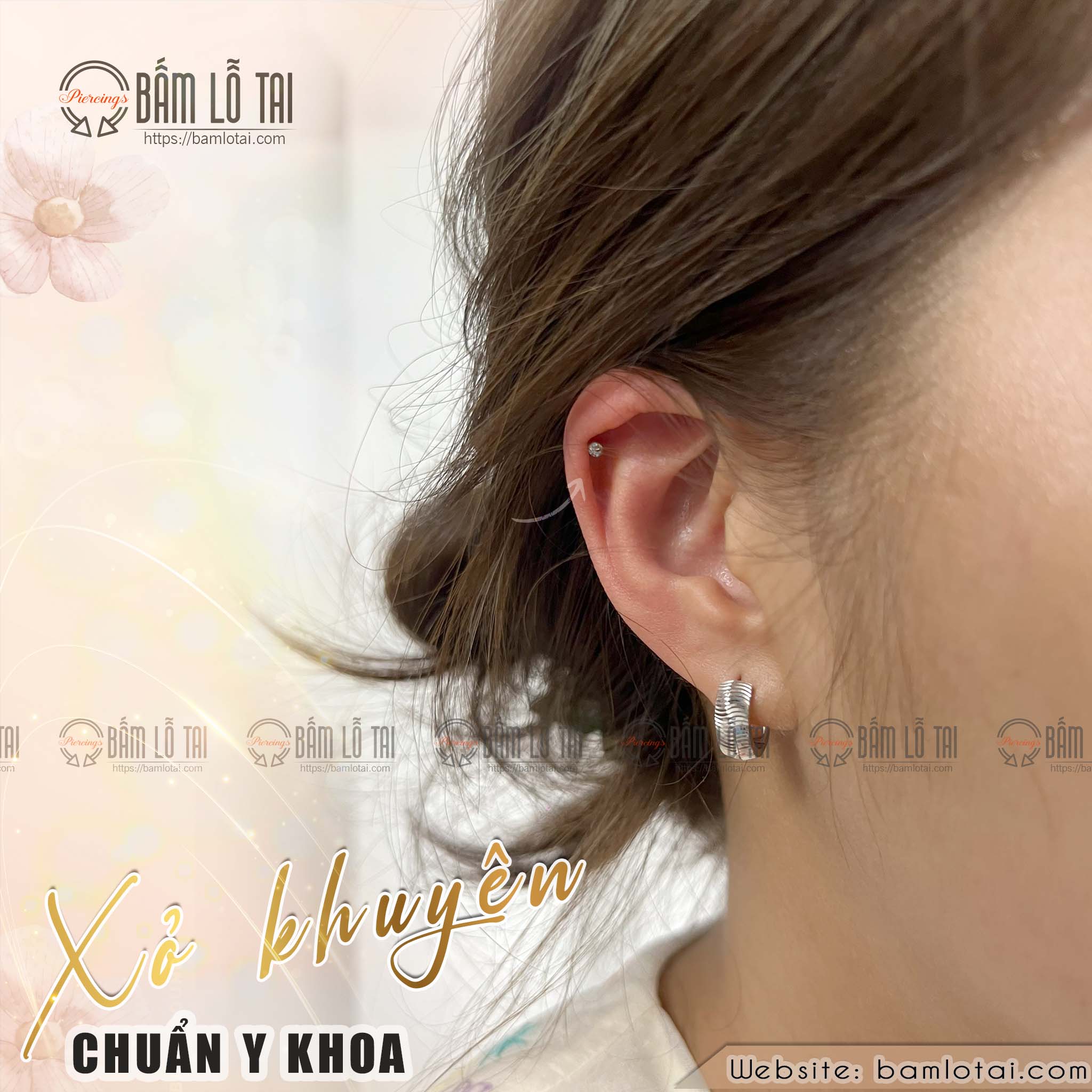 Bấm lỗ tai không đau