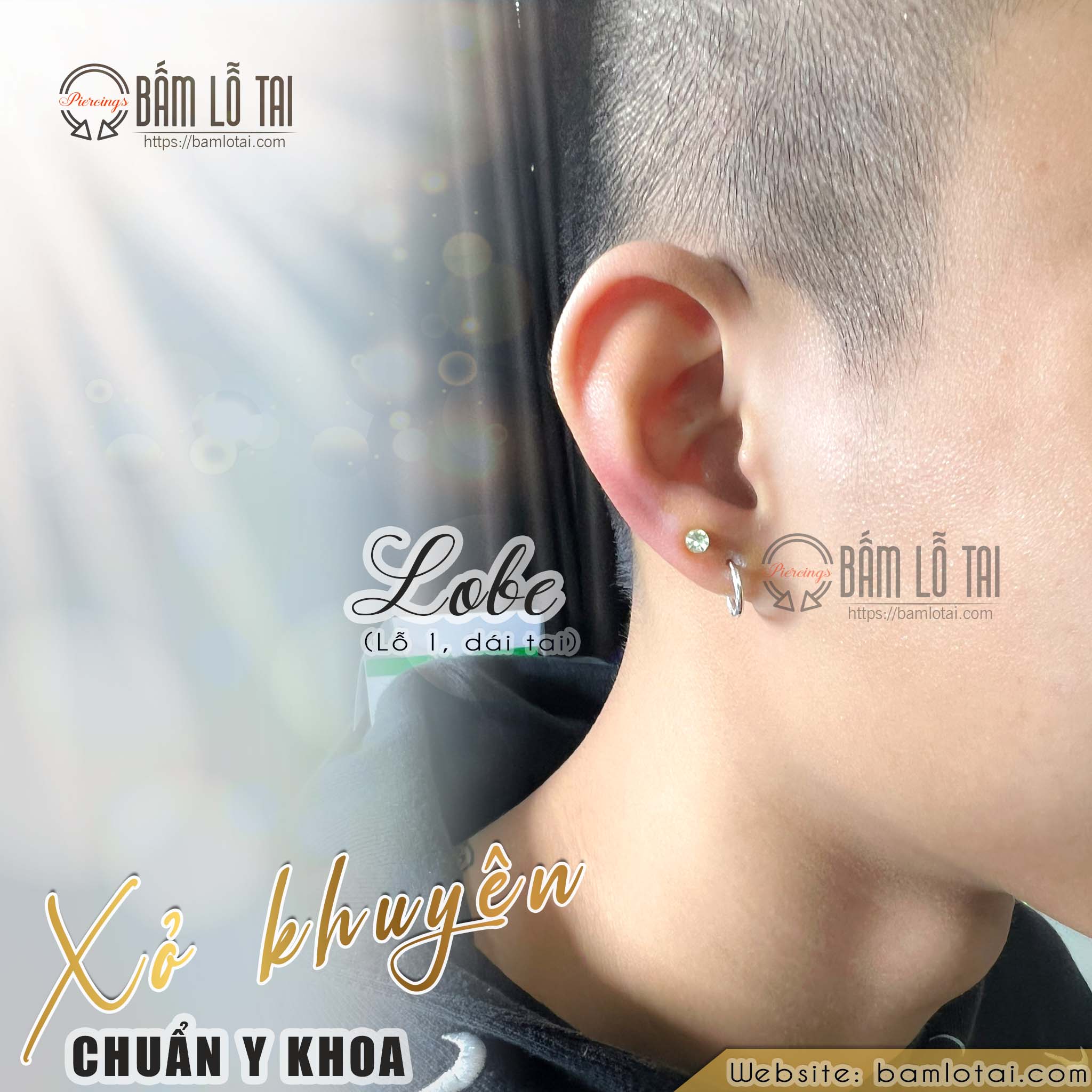 Xỏ khuyên nhiều lỗ cho nam